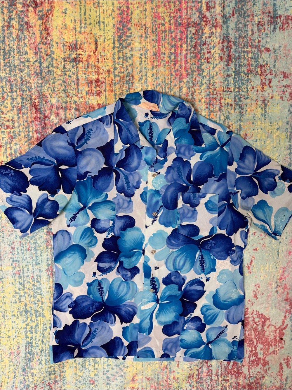 🇺🇸Blue Floral Hawaiian Shirt